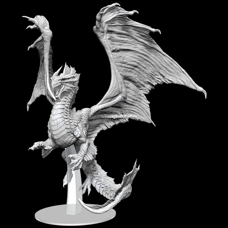 D&D Unpainted Mini – Adult Bronze Dragon 90565