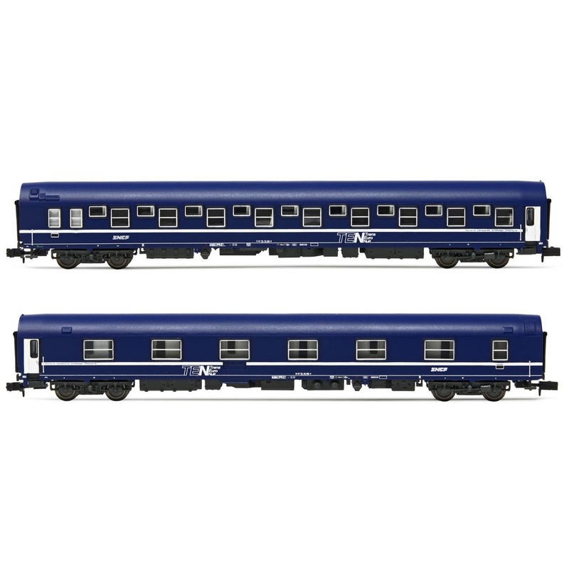 Passenger car set T2 sleeping car nouille SNCF Era IV-V 2 pieces
