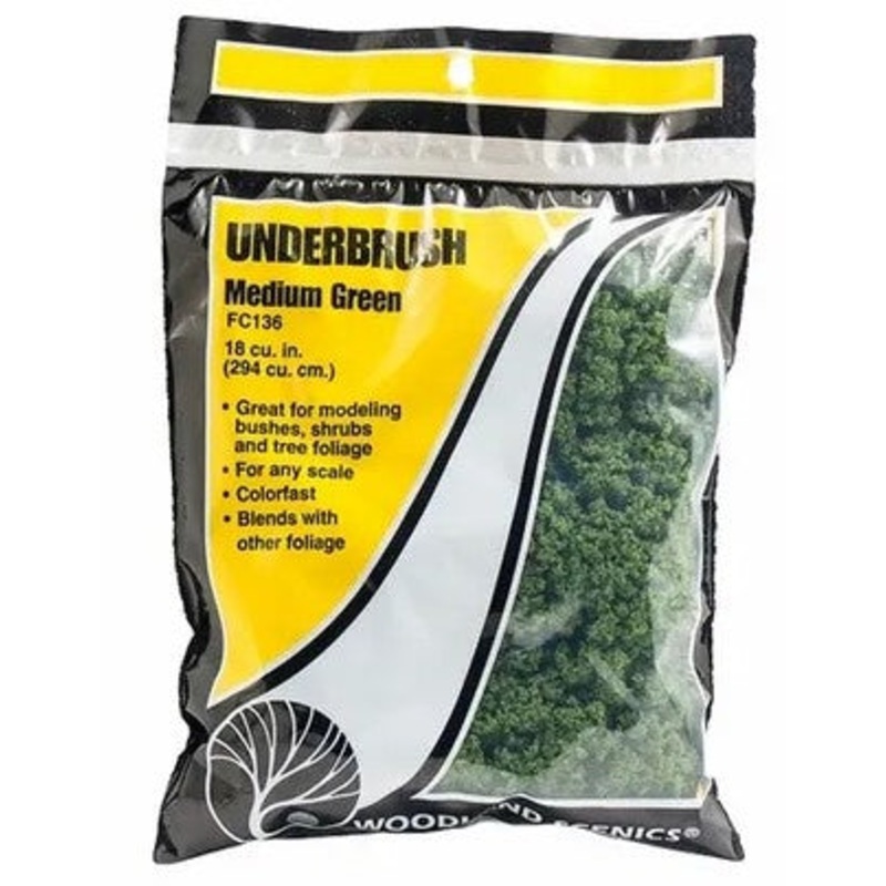 Woodland Scenics FC136 Underbrush – Medium Green