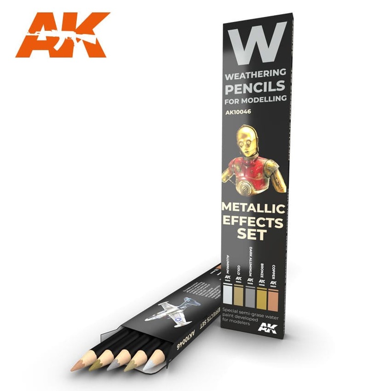 AK-10046 Watercolor Pencil Set – Metallic Effects Set