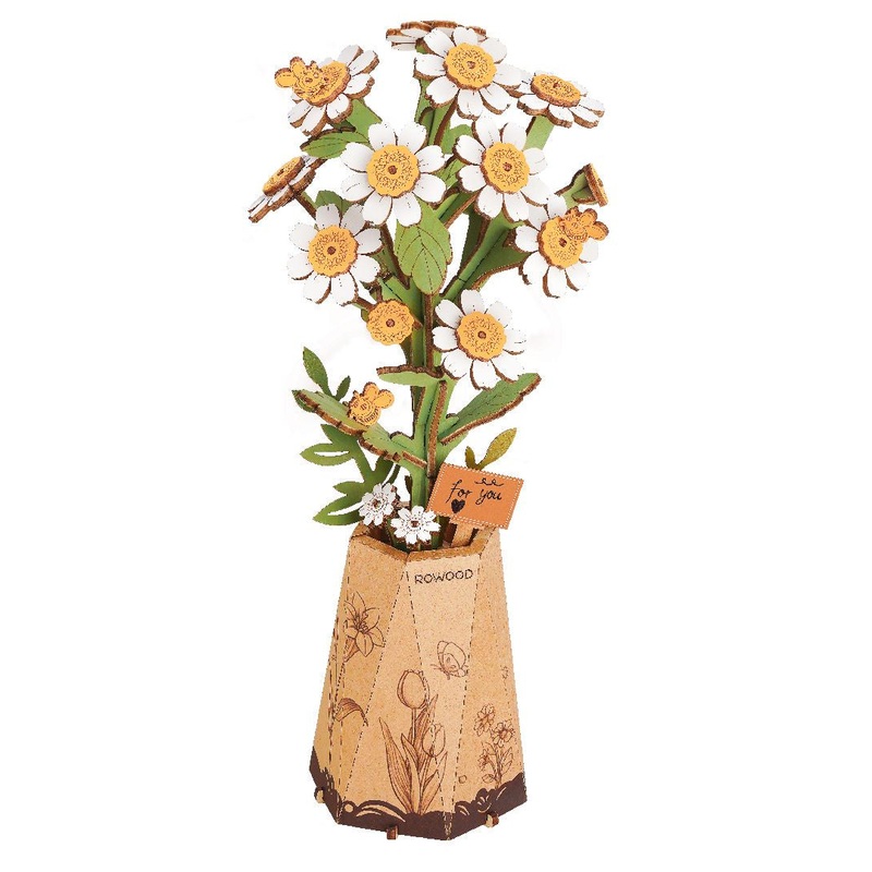 DIY Chamomile 3D Wooden Puzzle