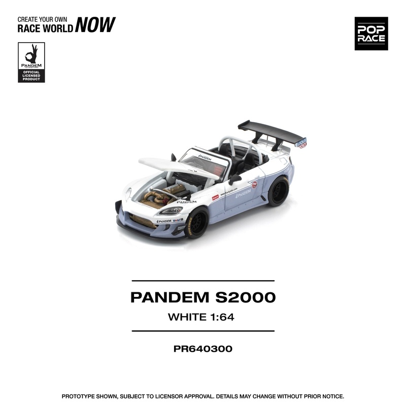 (PRE-ORDER) Pop Race x 1:64 Pandem Honda S2000 White