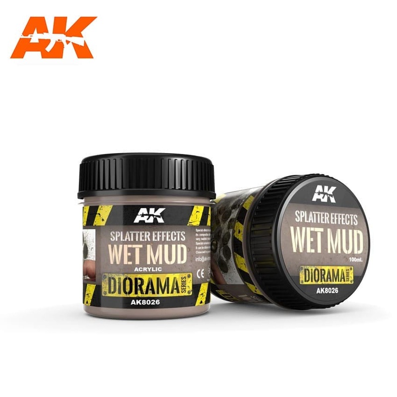 AK Interactive Splatter Effects – Wet Mud (100ml) (Acrylic) AK-8026