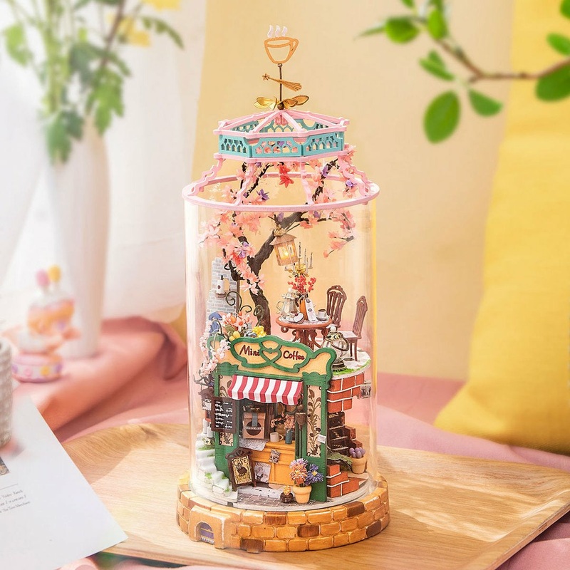 Robotime Magical Cafe Glass Dollhouse – Mysterious World Series