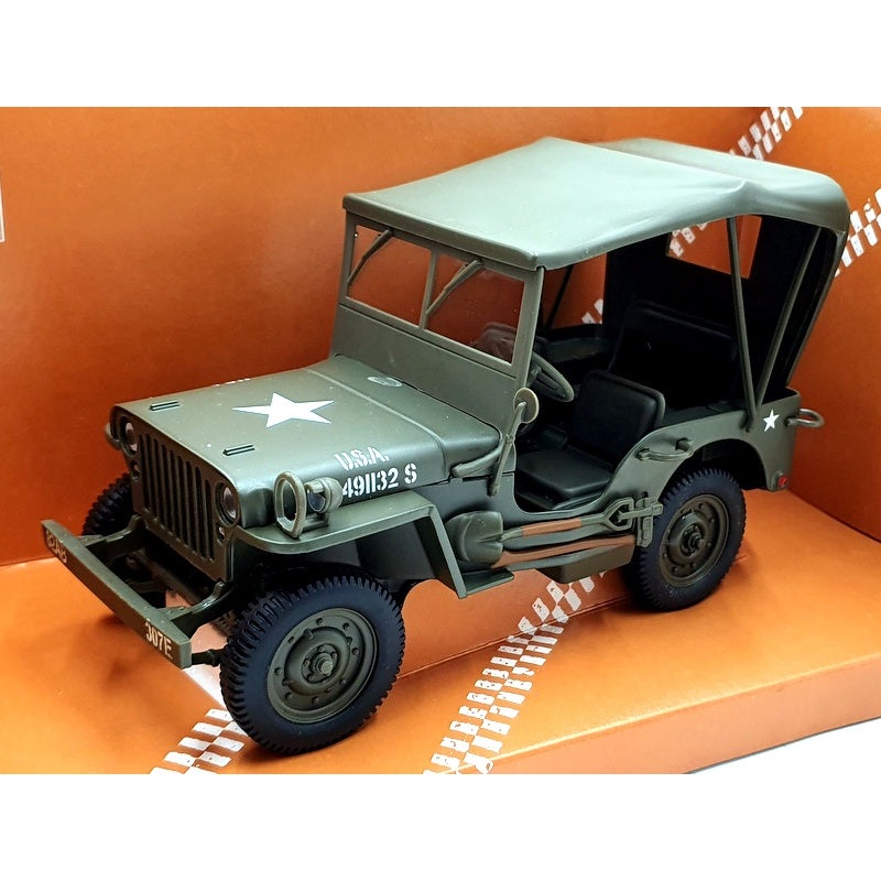 UT Models 1/18 Scale Diecast 180 149002 – Willy’s Jeep With Canvas Top
