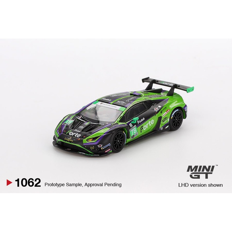 (PRE-ORDER) Mini GT 1:64 Lamborghini Huracn GT3 EVO2 #78 Forte Racing 2024 IMSA Daytona 24 Hrs MGT01062-L