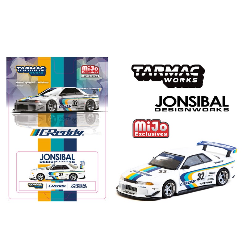 (PRE-ORDER) Tarmac Works 1:64 Nissan Skyline R32 Widebody Jonsibal Designworks & Greddy Special Limited Edition