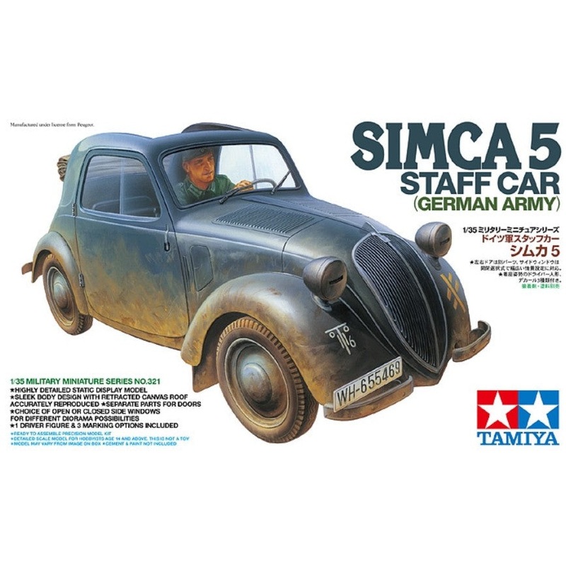 Tamiya 1:35 Simca 5 Staff Car German Army
