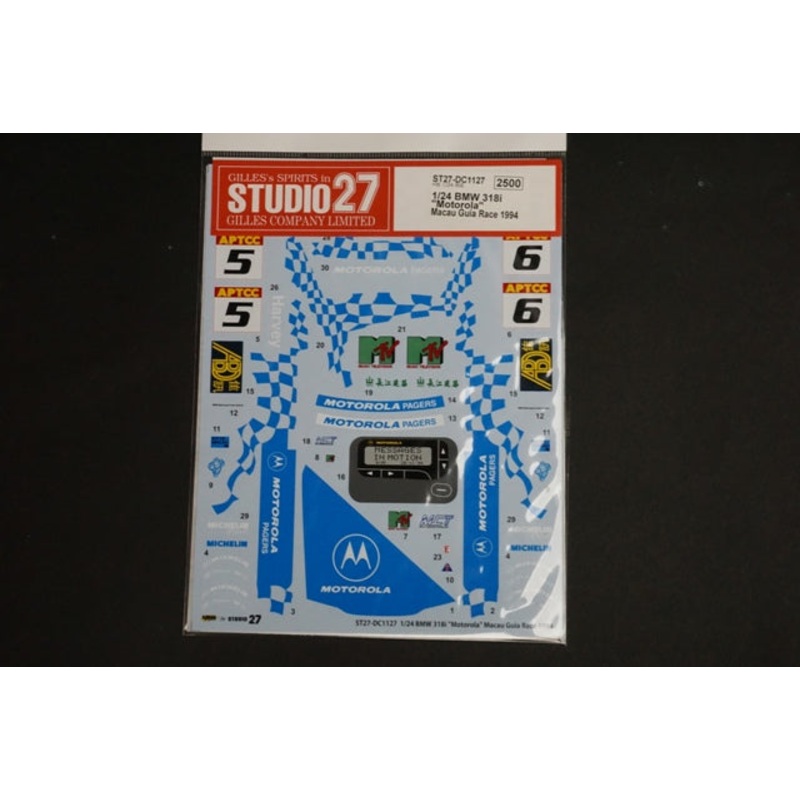 DC1127 Studio27 1:24 BMW 318i Motorola Macau Guia Race 1994 Decal