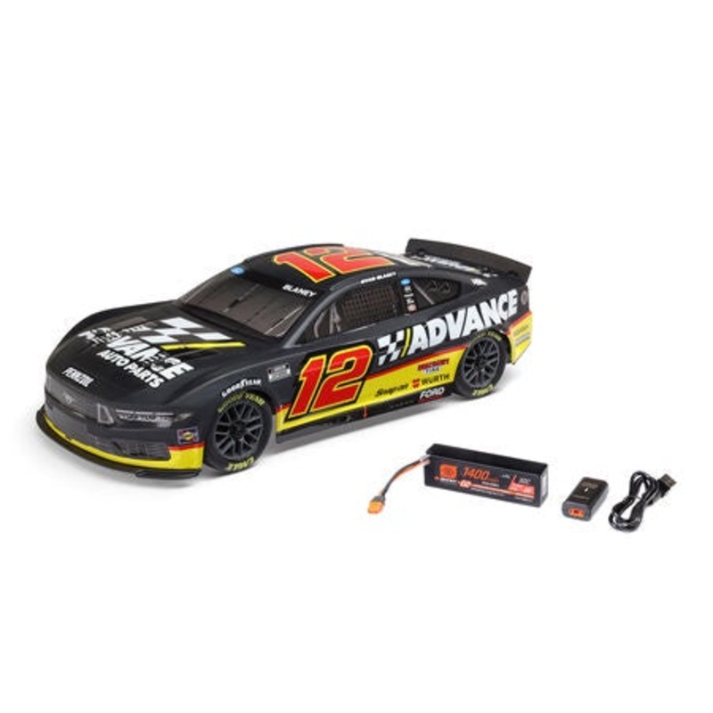 Losi NASCAR #12 Advance Auto 2025 Ford Mustang 2S AWD RTR Brushed On-Road (Battery & Charger Included) – LOS1122512