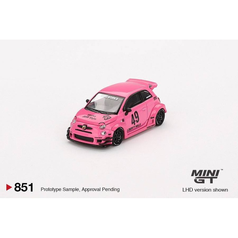 (PRE-ORDER) MINI GT 1:64 ABARTH 595 LB-WORKS x Abas Works Pink MGT00851-R