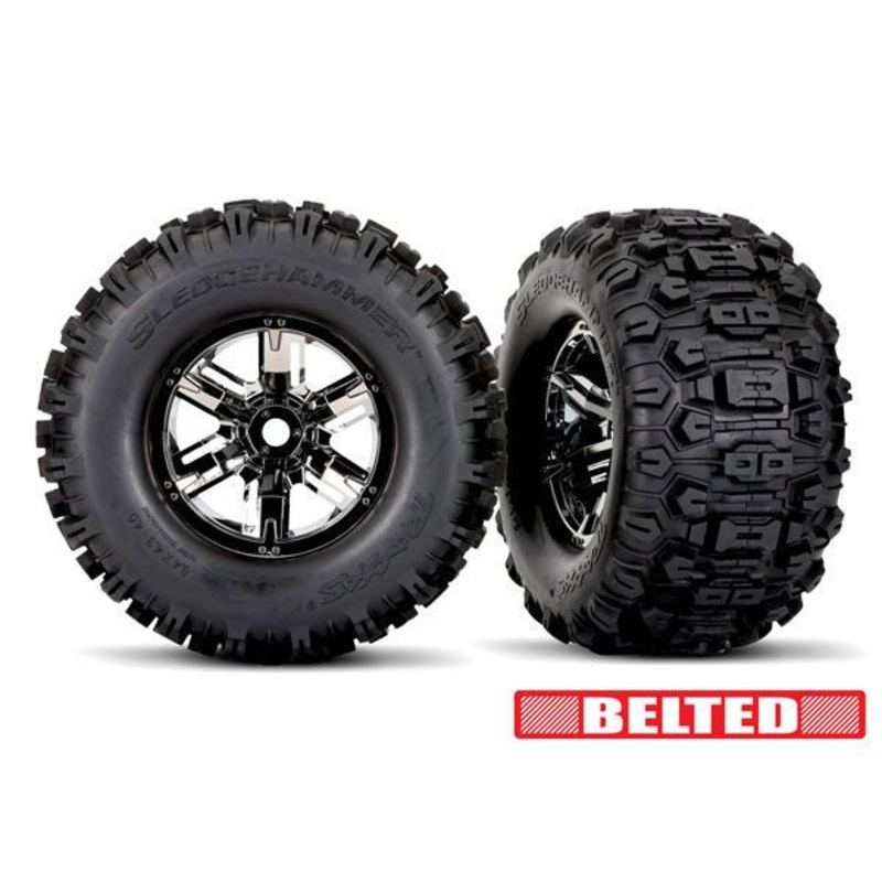 Traxxas Premount X-Maxx Black Chrome with Sledgehammer Belted – TRA7871X
