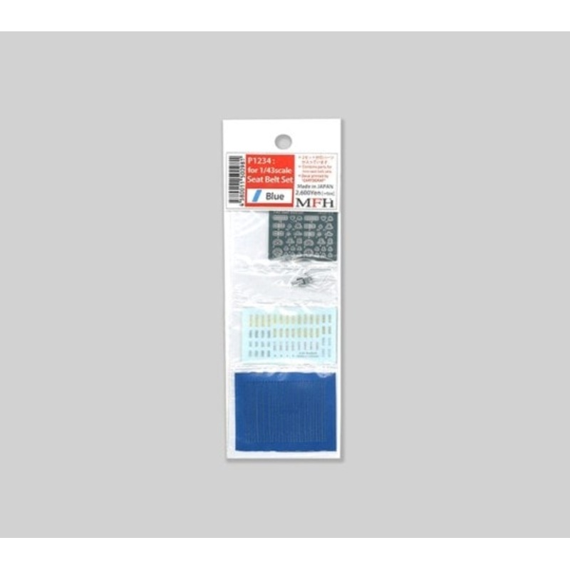 P1234 Model Factory Hiro 1:43 Seat belt set, Blue