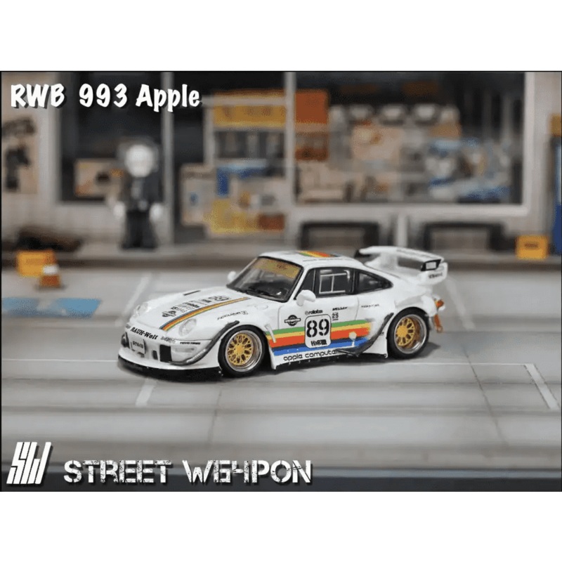 (PRE-ORDER) Street Weapon 1:64 Porsche RWB993 Apple GT Wing