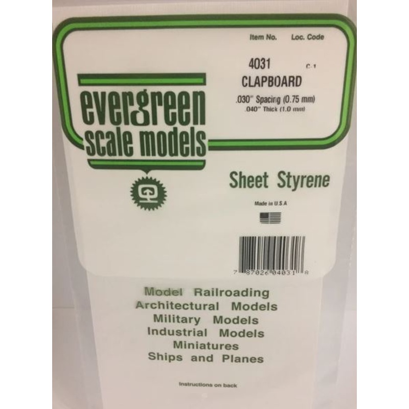 Evergreen 4031 .030 Spacing Clap Board Siding