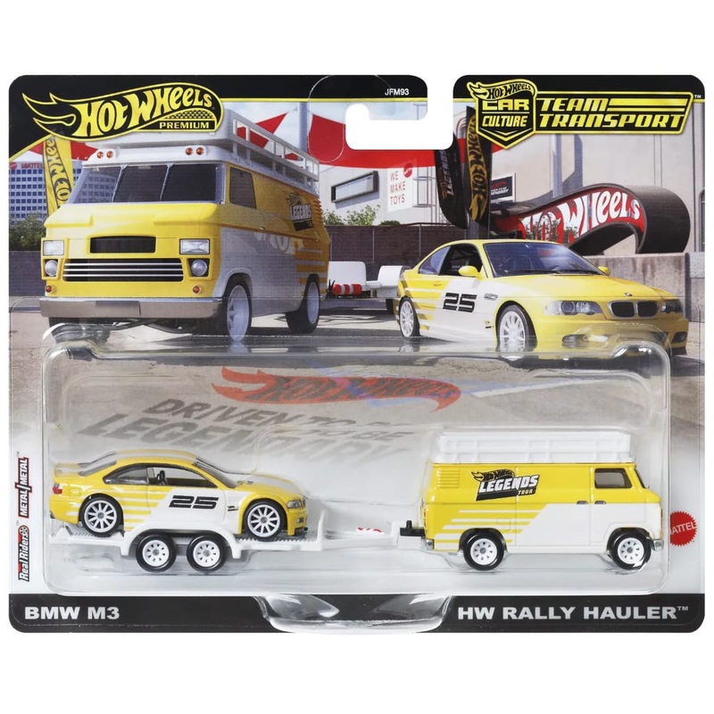 Hot Wheels Premium 1:64 HW Legends Tour Team Transport BMW M3 HW Rally Hauler