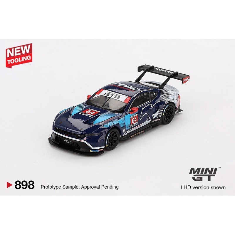 (PRE-ORDER) MINI GT 1:64 Ford Mustang GT3 #64 Ford Multimatic Motorsports 2024 IMSA Daytona 24 Hrs