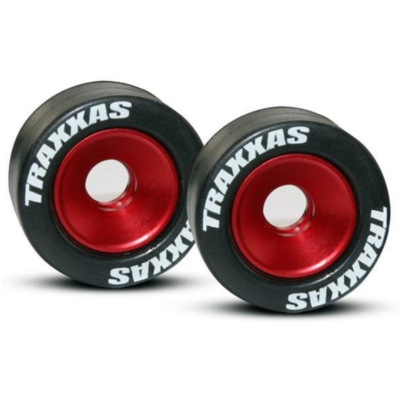 TRA5186 Wheels, Aluminum – Red Anodized (2)/ 5x8mm Ball Bearings