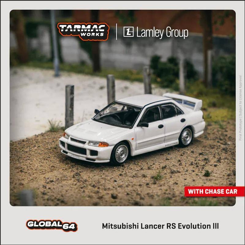Tarmac Works 1:64 Lamley Group Mitsubishi Lancer RS Evolution III (White)