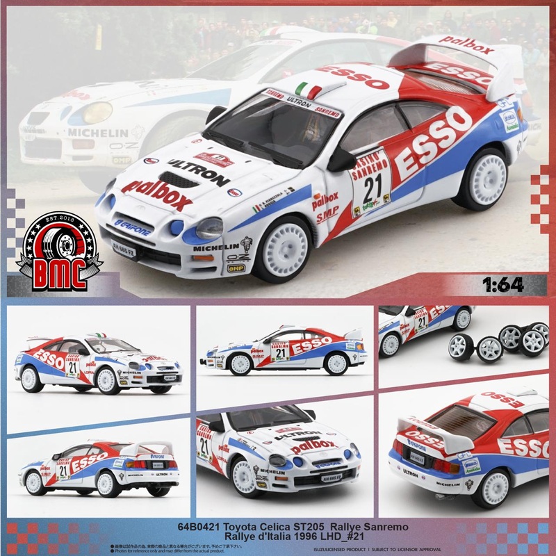 BM Creations 1:64 Toyota Celica ST205 -Rallye Sanremo -Rallye d’Italia 1996 LHD_#21 (ESSO)