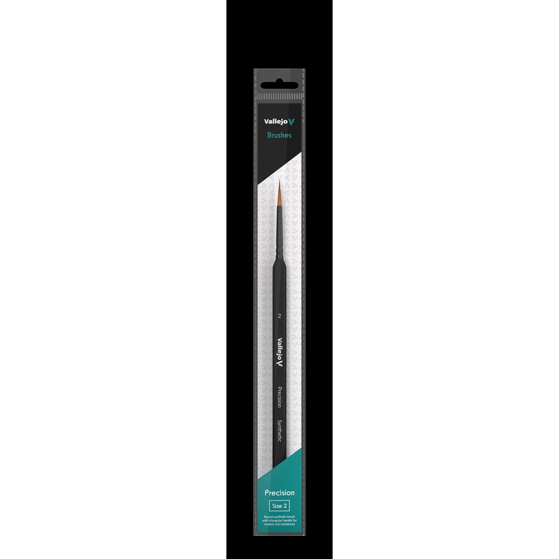 Vallejo Brush B03002 Round #2 Synthetic Triangle Handle Precision
