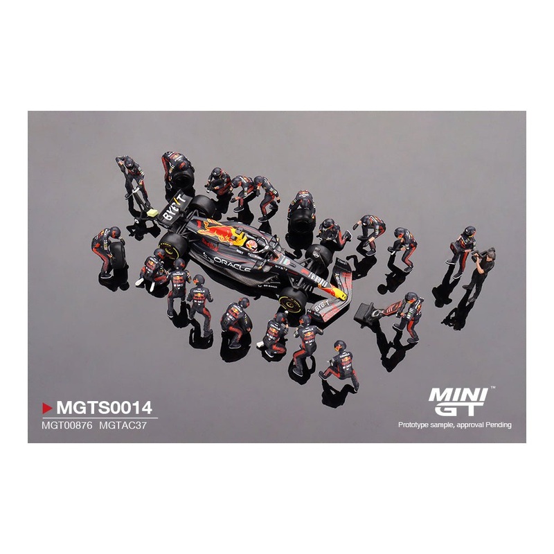 (PRE-ORDER)  Mini GT 1:64 Oracle Red Bull Racing RB19 #1 Max Verstappen 2023 F1 Japanese Grand Prix MGTS0014 Pit Crew Set Limited Edition 5000 Sets