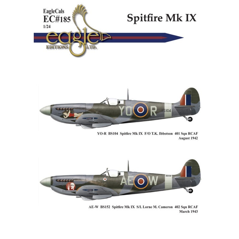 Eagle Editions Decal Set 1/24 Spitfire Mk. IX – EC185-24