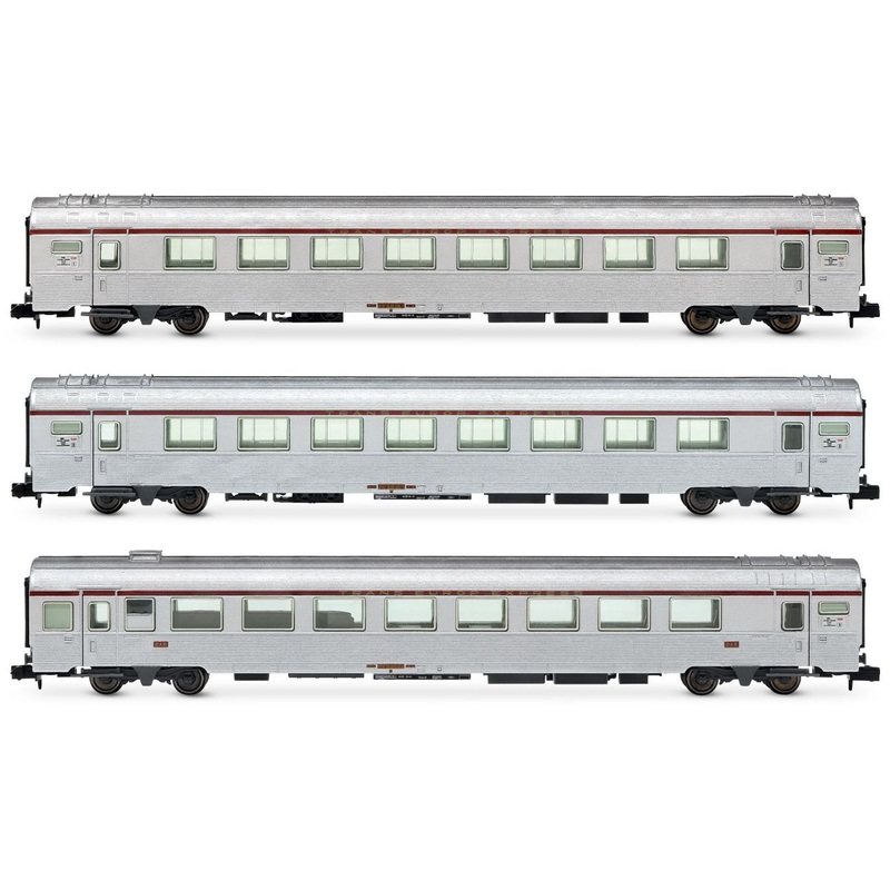 Passenger car set air-conditioned passenger car Mistral ’69 TEE Jules Verne SNCF Ep.IV 3-piece