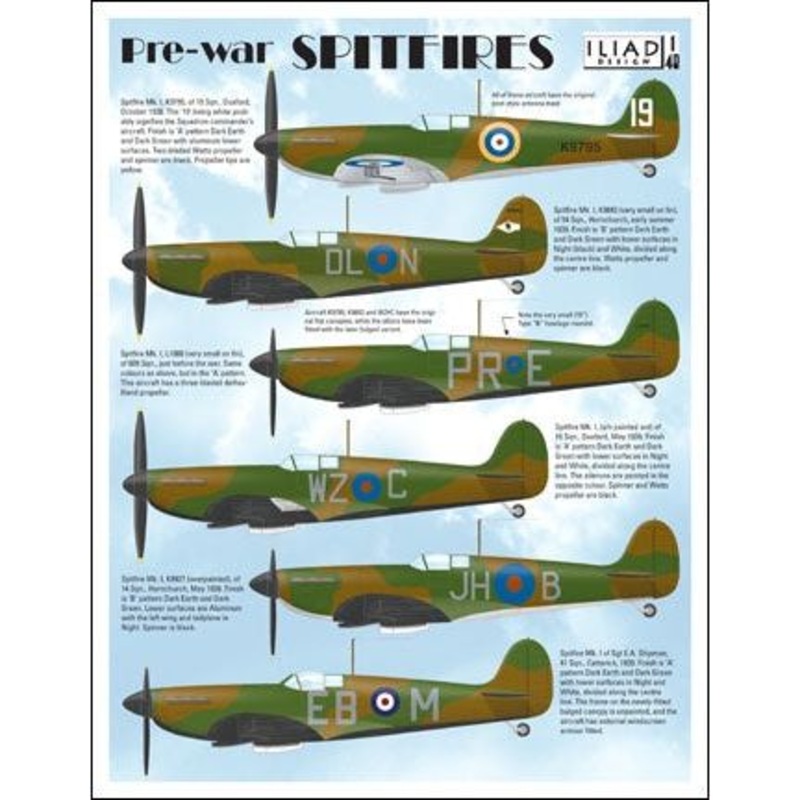 Pre-War Spitfire Decals 1/48 by Iliad Design