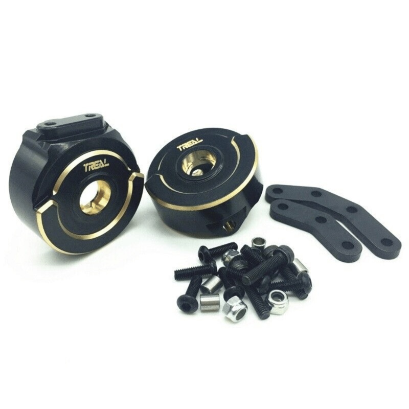 Treal Hobby Element RC Enduro Brass Steering Knuckles Blocks (Black) (2) (80g) – TLHTENDURO-05