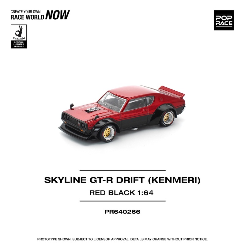 (PRE-ORDER) Pop Race 1:64 Nissan KPGC110 Kenmeri Red/Black
