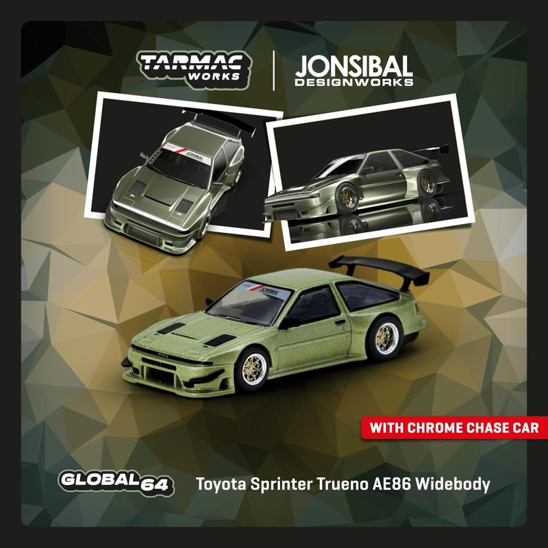 (PRE-ORDER) Tarmac Works 1:64 Toyota Sprinter Trueno AE86 Widebody Green
