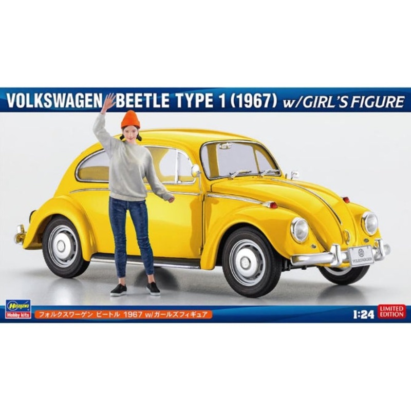 SP620 Hasegawa 1:24 Volkswagen Beetle 1967 w/girls figure