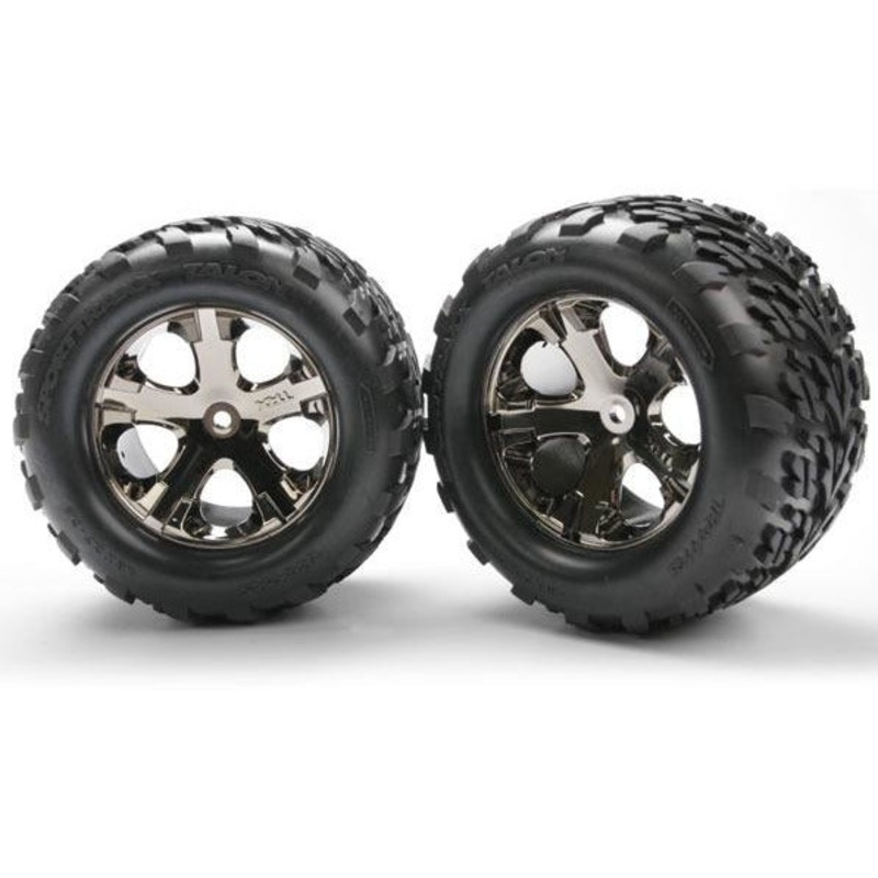 TRA3668A Tires & wheels, assembled, glued (2.8) (electric rear)