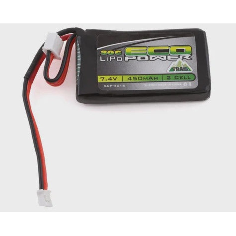 ECP-4015 Trail SCX24 2S 30C LiPo Battery w/PH2.0 Connector (7.4V/450mAh)