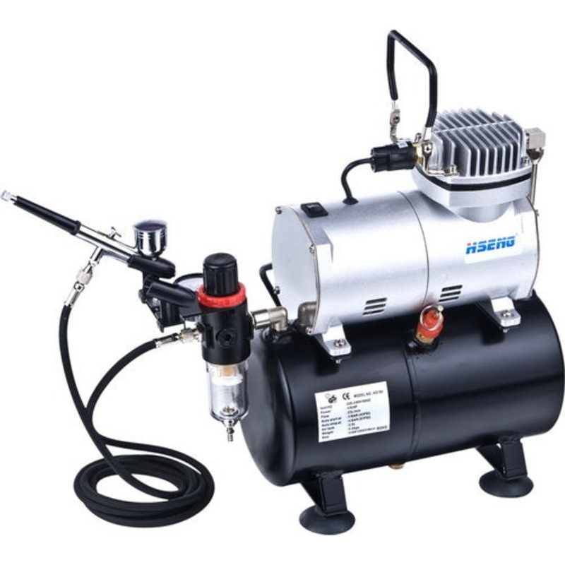 Hseng HS-AS186k Air compressor kit incl airbrush