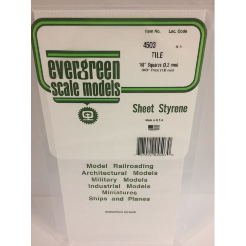 Evergreen 4503 1/8 Tile Squares
