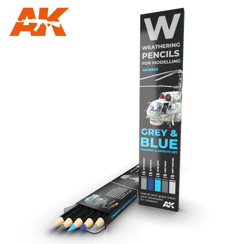 AK-10043 Watercolor Pencil Set – Grey and Blue