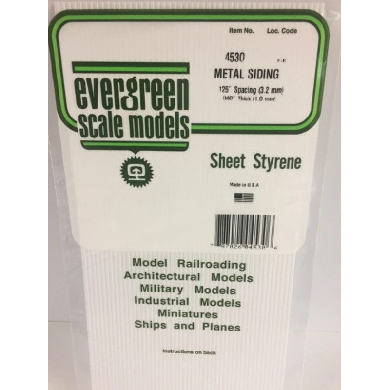 Evergreen 4530 .125 Spacing Corrugated Siding