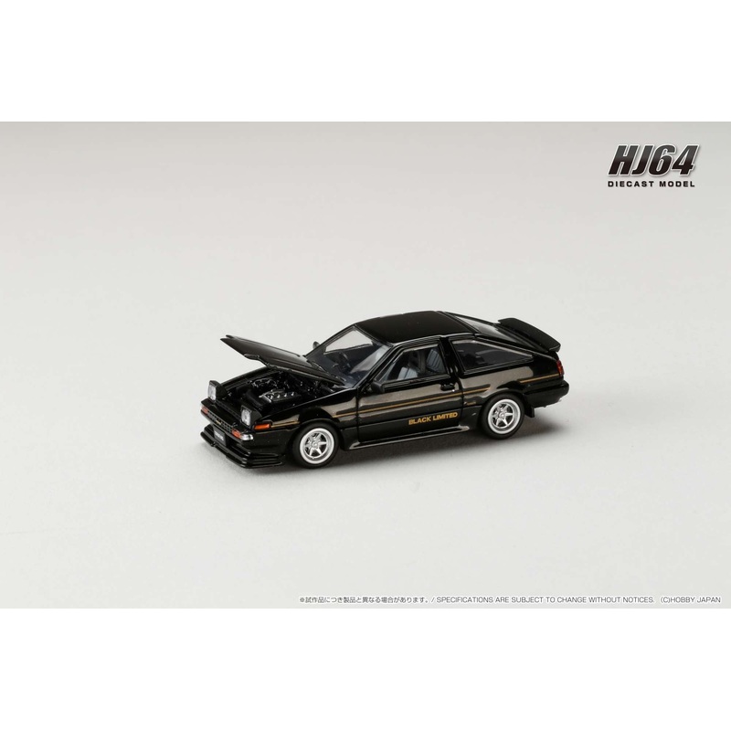 Hobby Japan 1:64 Toyota Sprinter Trueno GT APEX (AE86) BLACK LIMITED JDM Style