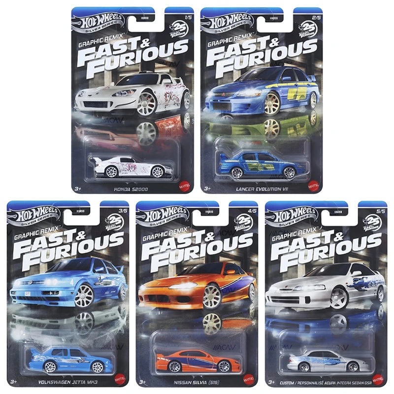 Hot Wheels 1:64 Fast & Furious Themed Asst 2025 Mix L Complete Set 1-5