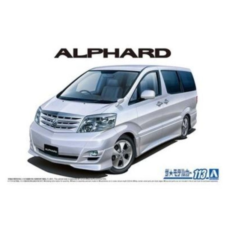 No.113 Aoshima The Model Car 1:24 Toyota NH10W Alphard G/V MS/AS’05