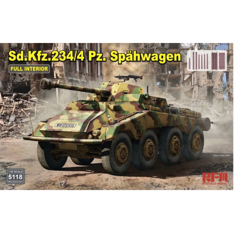 Sd.Kfz.234/4Pz.Spahwagen w/ Full Interior 1/35 #RM-5118 by Ryefield Model