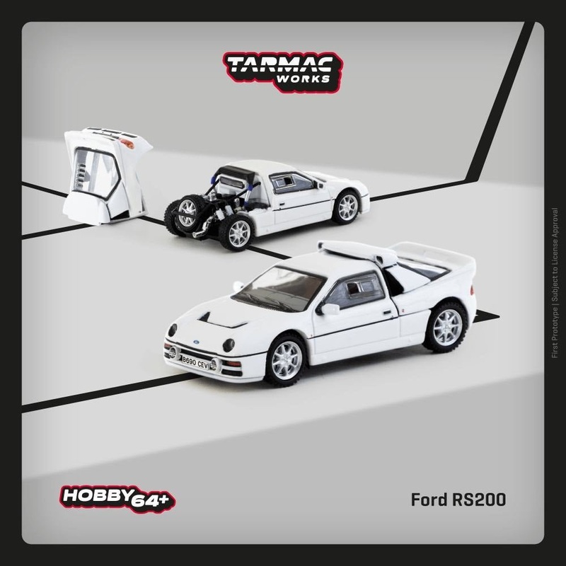 Tarmac Works 1:64 Ford RS200 White NEW TOOLING