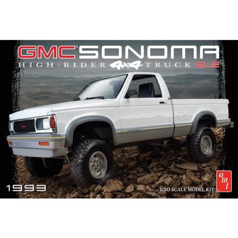 1993 GMC Sonoma High-Rider 4×4 1/20 Model Truck Kit #1057 by AMT