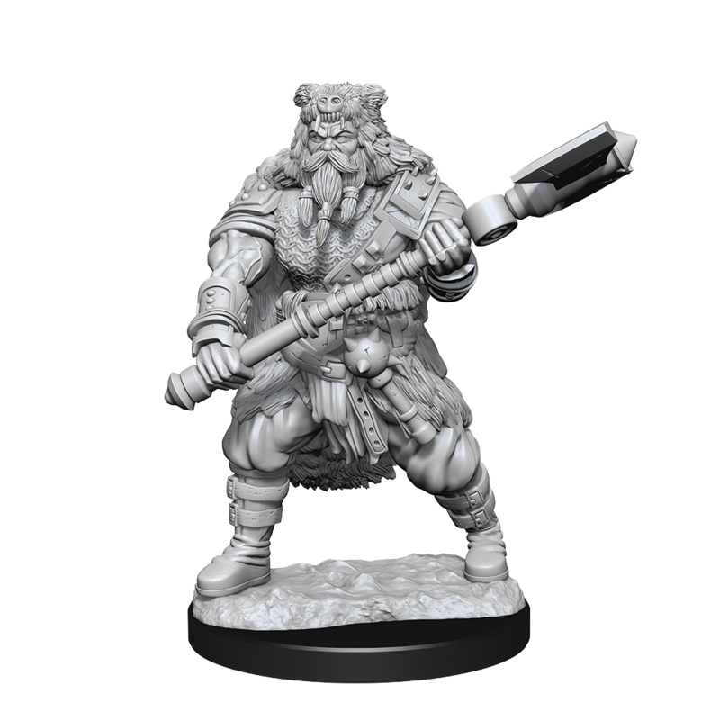 D&D Unpainted Mini – Human Barbarian – Male 90224