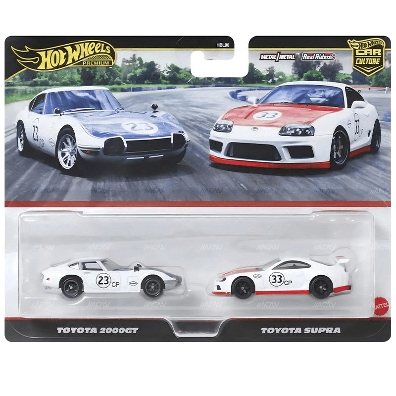 Hot Wheels Premium 1:64 2 Pack ‘Toyota Supra (chassis conversion) Toyota 2000 GT