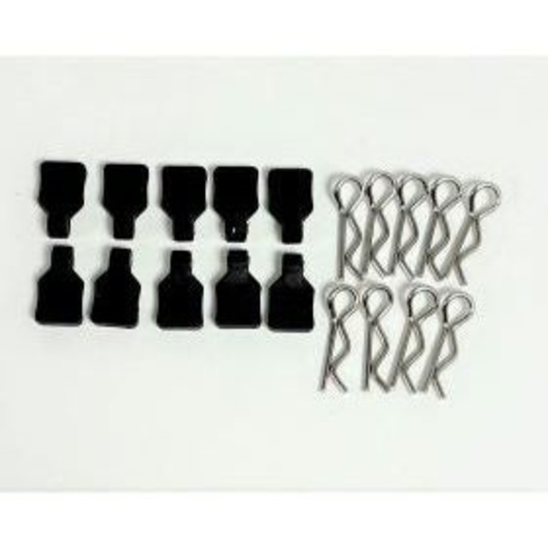 APS21079 3mm Body Clips w/ Silicone Tabs for AXIAL SCX24 or Small Scale RC Set of 10 – Assorted Colours