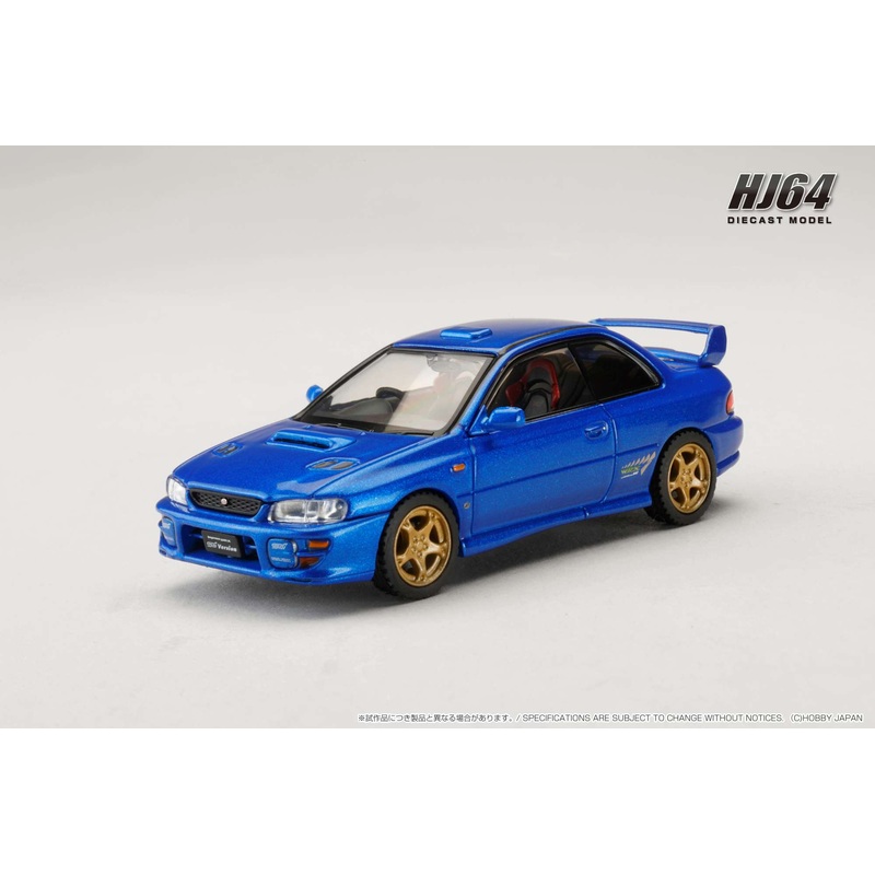 Hobby Japan 1:64 SUBARU Impreza PURE SPORTS COUPE WRX type R STi Version V Limited, Sonic Blue Mica