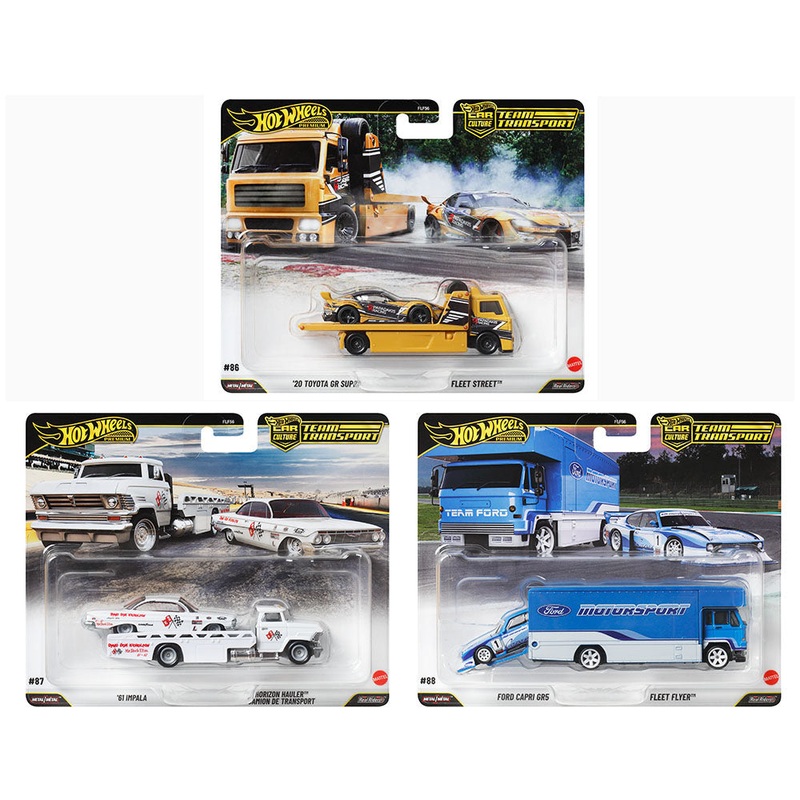 (PRE-ORDER) Hot Wheels Premium 1:64 Car Culture Team Transport 2025 MIX J SET OF 3